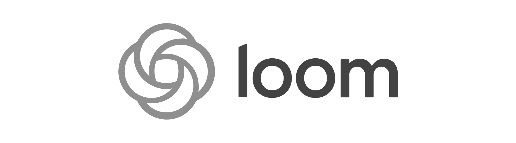 Loom logo grayscale